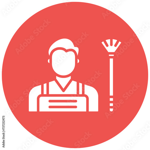 Cleaning Man Icon