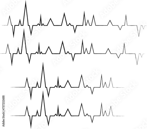 心電図のような折れ線 / Heartbeat line, Pulse trace