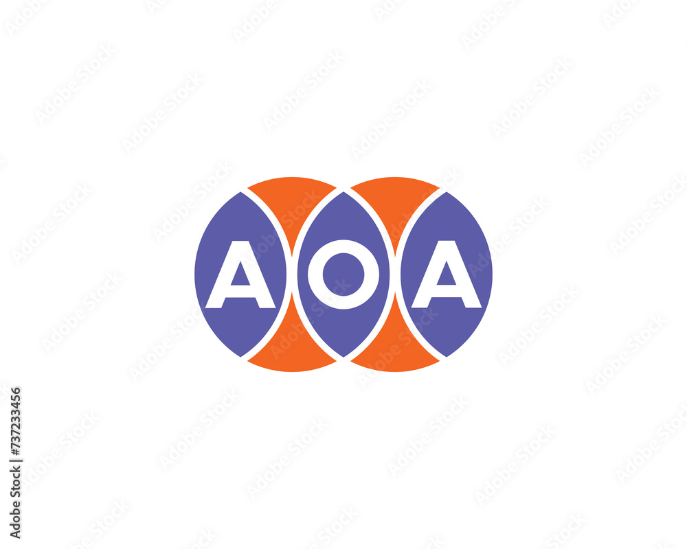 AOA logo design vector template AOA logo design vector template
