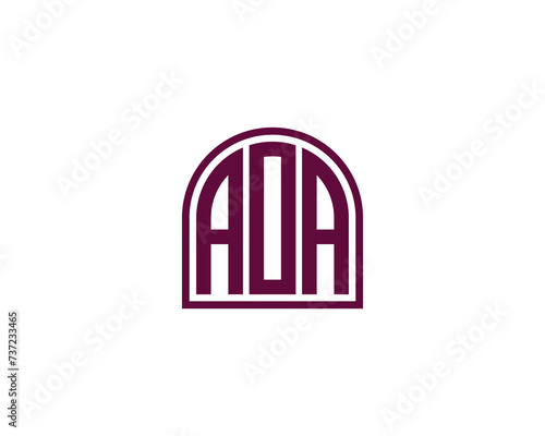 AOA logo design vector template