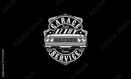 Vintage Car Emblem, Car Vector