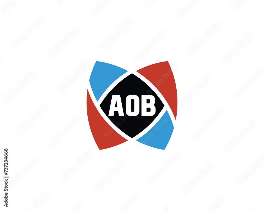 AOB logo design vector template AOB logo design vector template