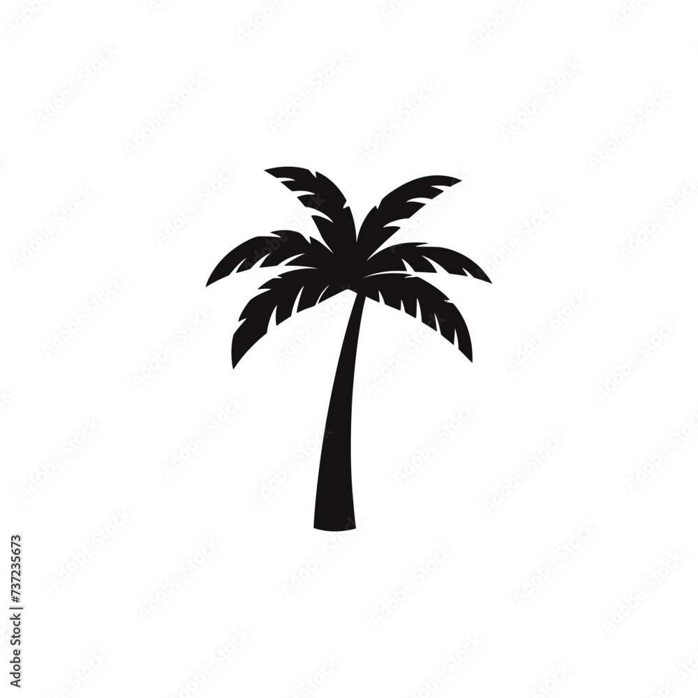 Obraz premium Tropical Palm Tree vector silhouette