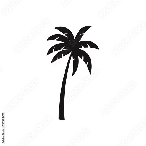 Tropical Palm Tree vector silhouette