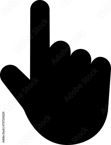 Computer mouse click cursor black flat arrow and hand icon. Mouse pointer modern, simple, waiting or loading vector isolated on transparent background for apps and websites