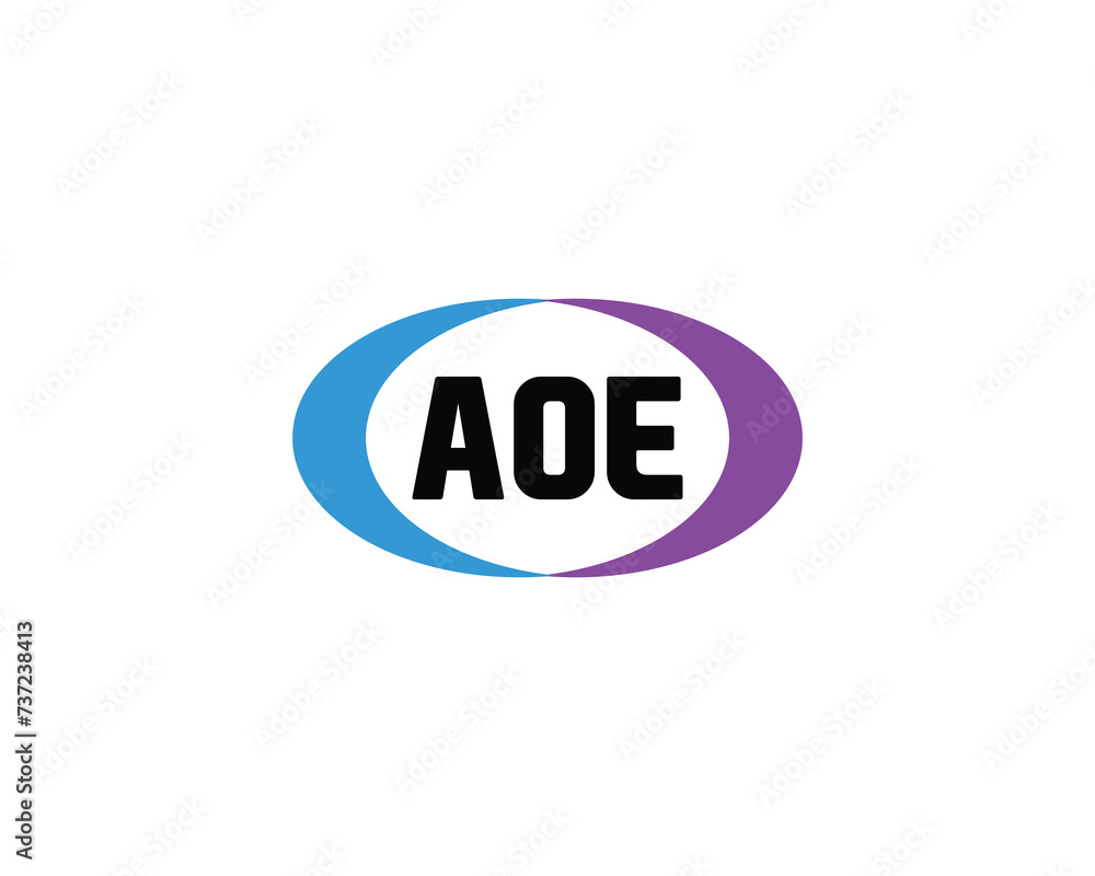 AOE logo design vector template AOE logo design vector template