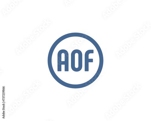 AOF logo design vector template photo