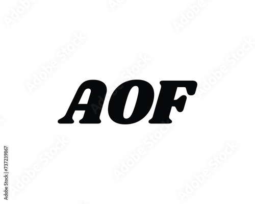 AOF logo design vector template