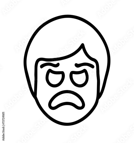 Sad face, face sad, sad, face, sad facial expression, sad facial expression, conveying emotions of melancholy and sorrow.