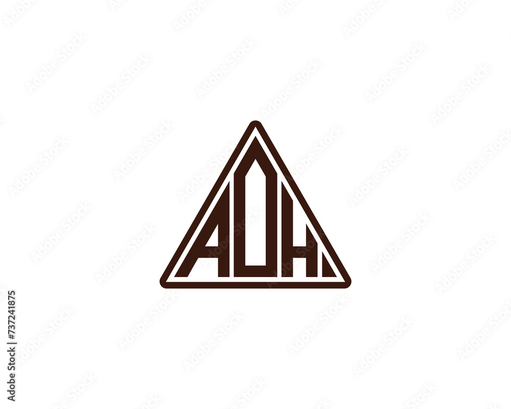 AOH logo design vector template AOH logo design vector template