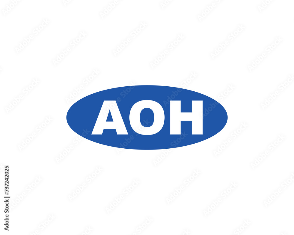 AOH logo design vector template AOH logo design vector template