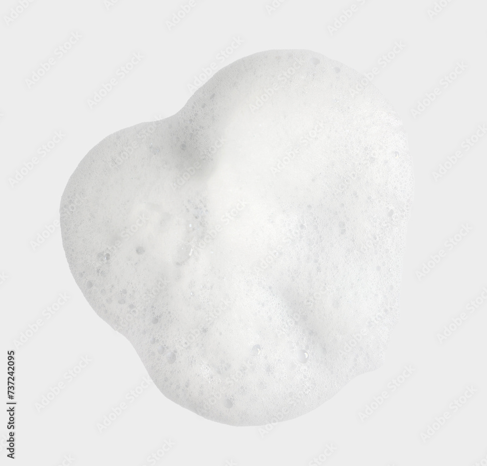 top view of white foam soap, shampoo bubble isolated on a white background. concept of suds texture, foam bubble in a bathtub. shaving cream gel, bath lather top view of white foam soap, shampoo bubble isolated on a white background. concept of suds texture, foam bubble in a bathtub. shaving cream gel, bath lather