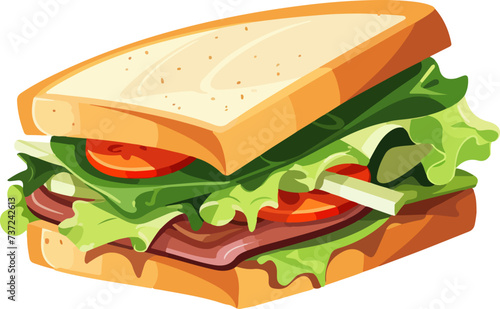 vector illustation of sandwich