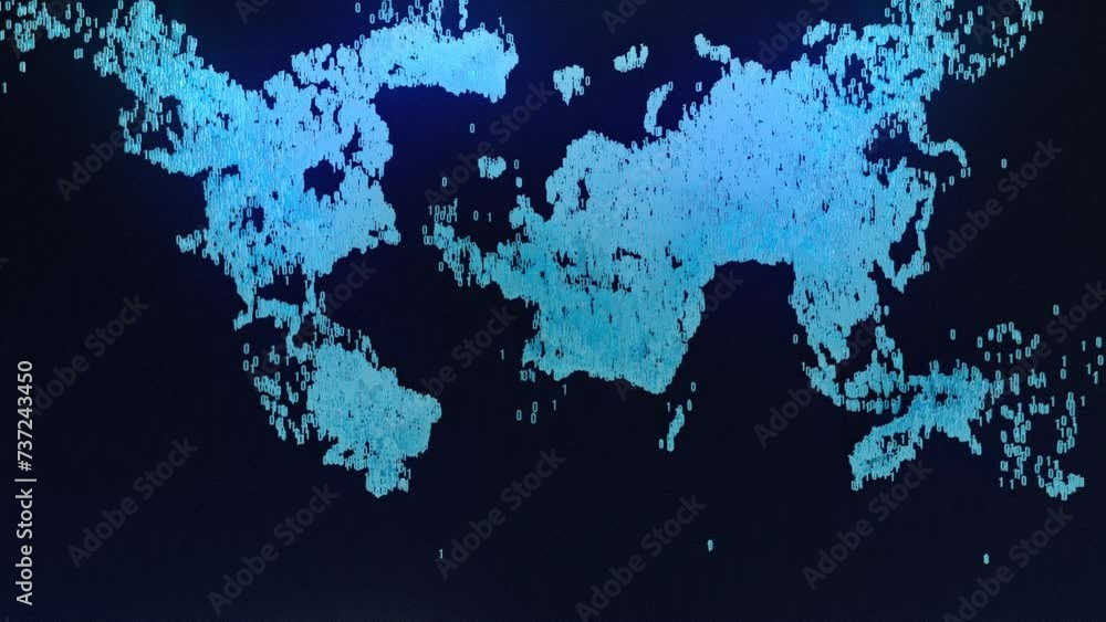 4K Earth map revealed by Bytes particles 4K Earth map revealed by Bytes particles