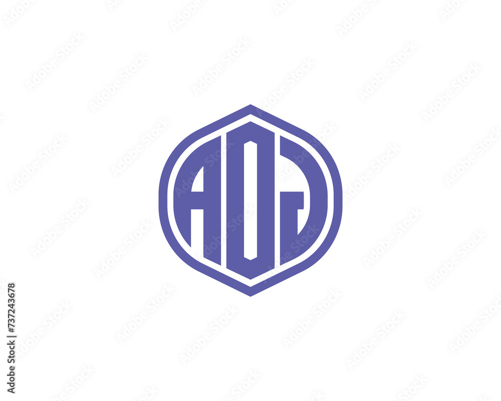 AOJ Logo design vector template AOJ Logo design vector template