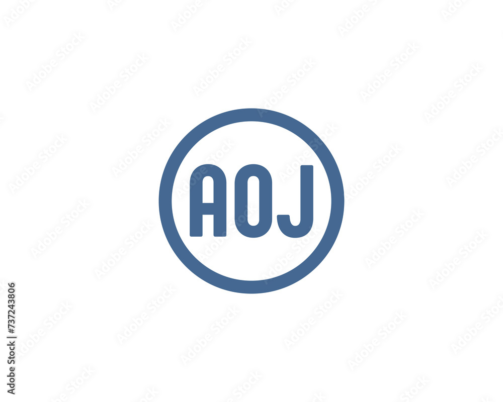 AOJ Logo design vector template AOJ Logo design vector template
