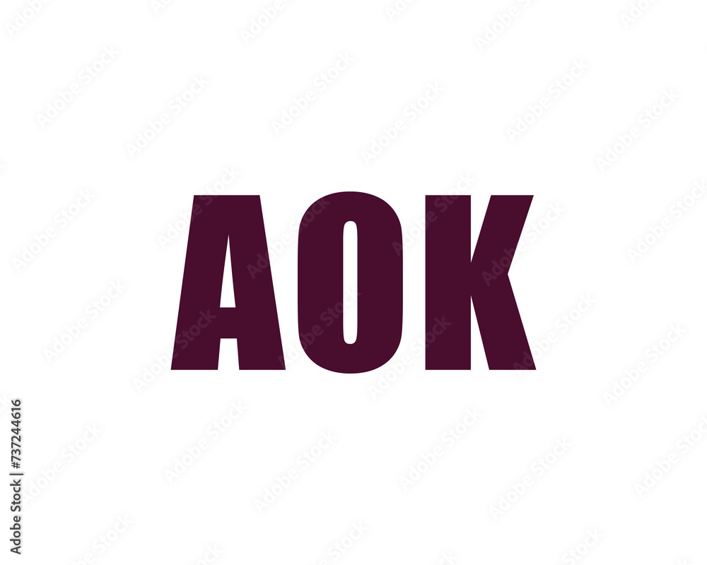 AOK Logo design vector template AOK Logo design vector template