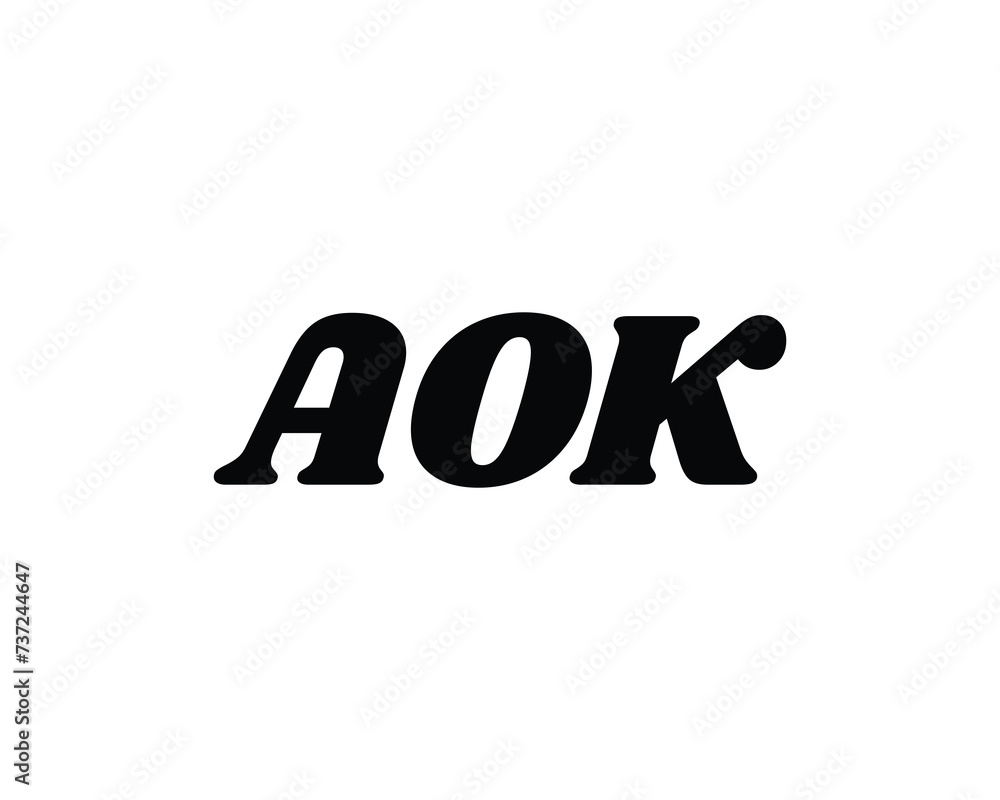 AOK Logo design vector template AOK Logo design vector template