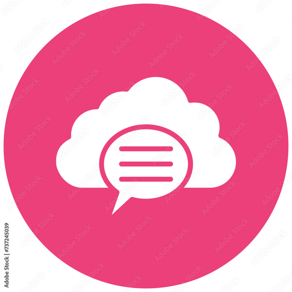 Cloud Message Icon