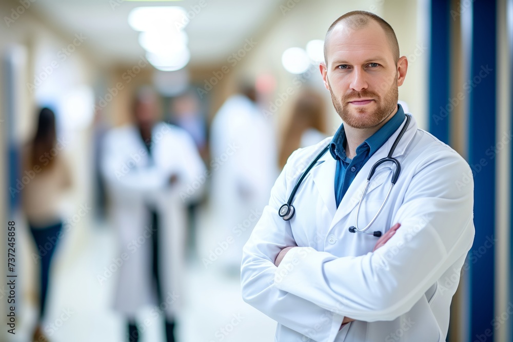 Portrait of a medical worker in a hospital Portrait of a medical worker in a hospital
