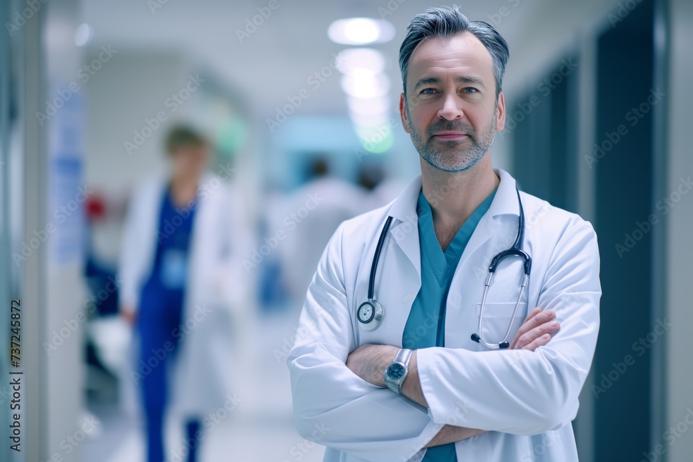 Portrait of a medical worker in a hospital Portrait of a medical worker in a hospital