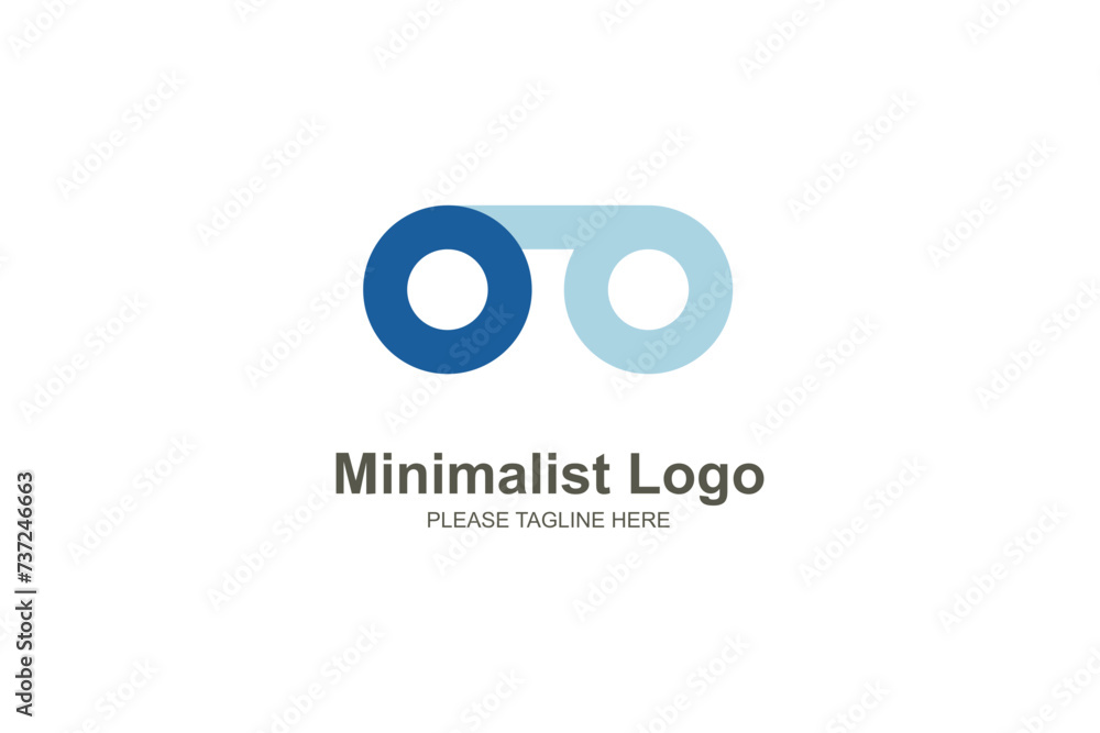 Blue minimalist logo design Blue minimalist logo design