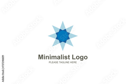 Free Download Blue minimalist logo design - GFXLoad