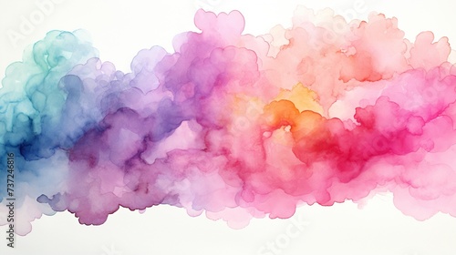 a colorful watercolor drawing made of various colors on a white background