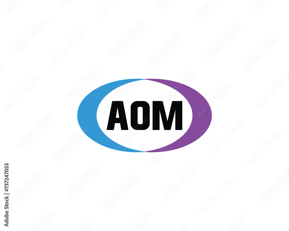 AOM logo design vector template AOM logo design vector template