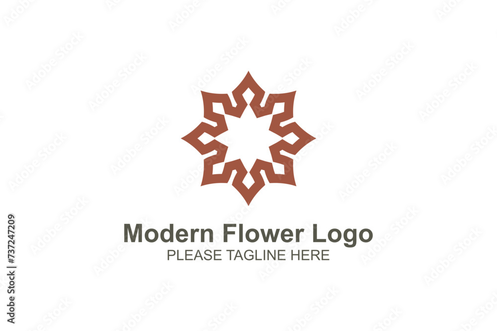 Obraz premium Modern flower logo