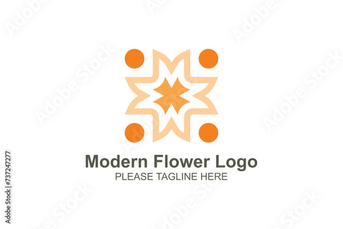 Modern flower logo
