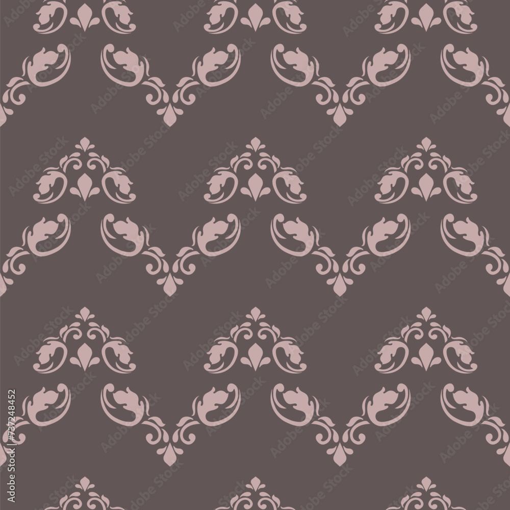 Wallpaper in the style of Baroque. A seamless vector background. brown and yellow texture Wallpaper in the style of Baroque. A seamless vector background. brown and yellow texture