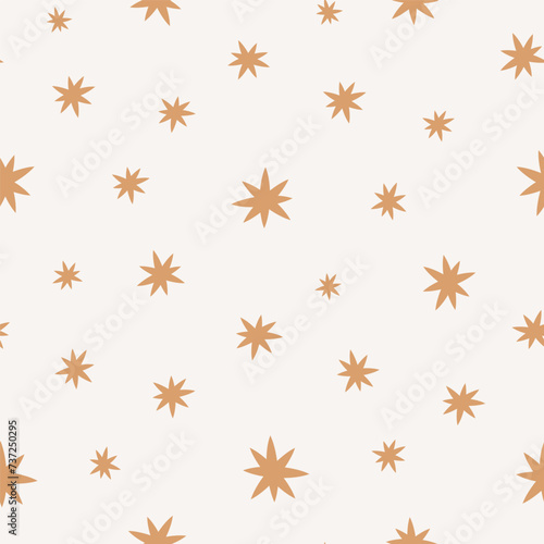 Seamless pattern with gold stars