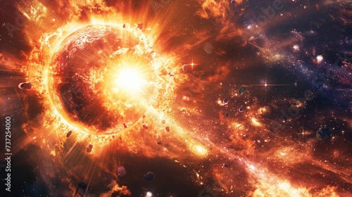 Explosion of a large star in the galaxy
