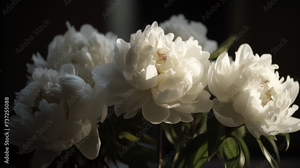 Bouquet of white peonies flowers Bouquet of white peonies flowers