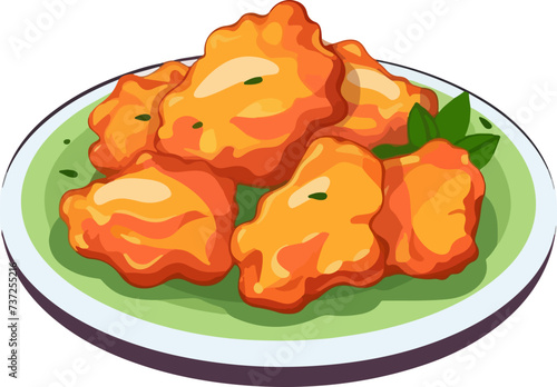 vector illustration of chicken nuggets