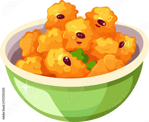 vector illustration of chicken nuggets