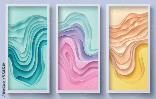 set of abstract backgrounds