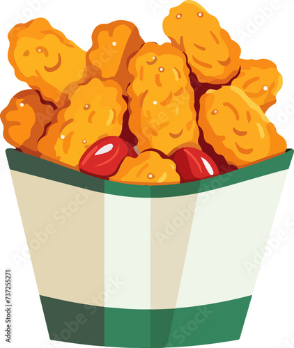 vector illustration of chicken nuggets