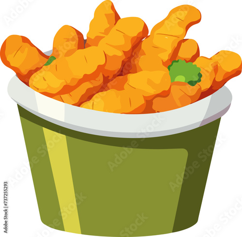 vector illustration of chicken nuggets