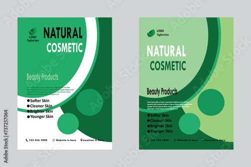 eco friendly business card vector template design, business promotion of natural organic products