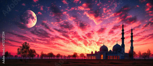 Taj Mahal at Sunset  Iconic Indian Architecture  Islam and Culture  Majestic Marble Monument  Tourism Background