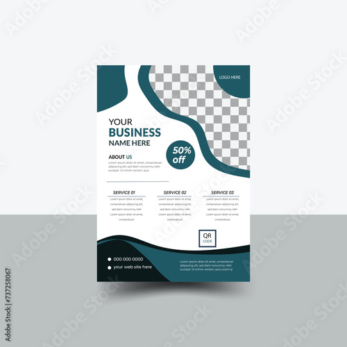 Corporate creative colorful business flyer template design, simple and  modern business flyer design perfect for creative professional business, vector illustration template in A4 size.