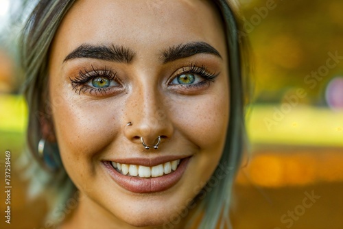 Attractive young woman with...