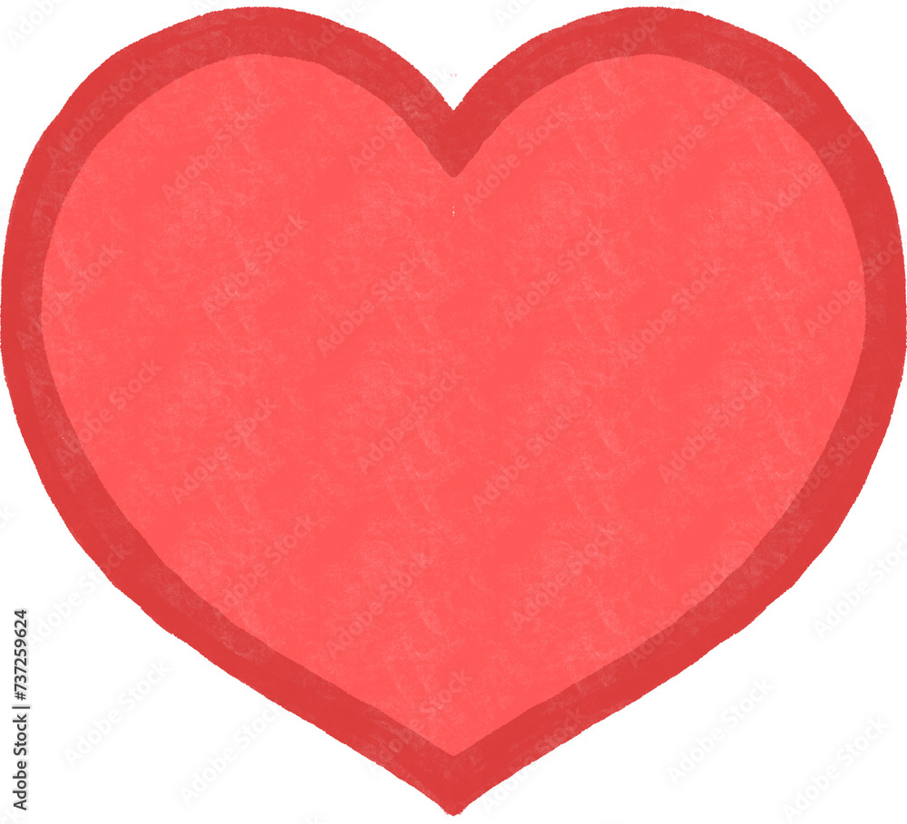 Red Heart Clipart. illustration on transparent background
