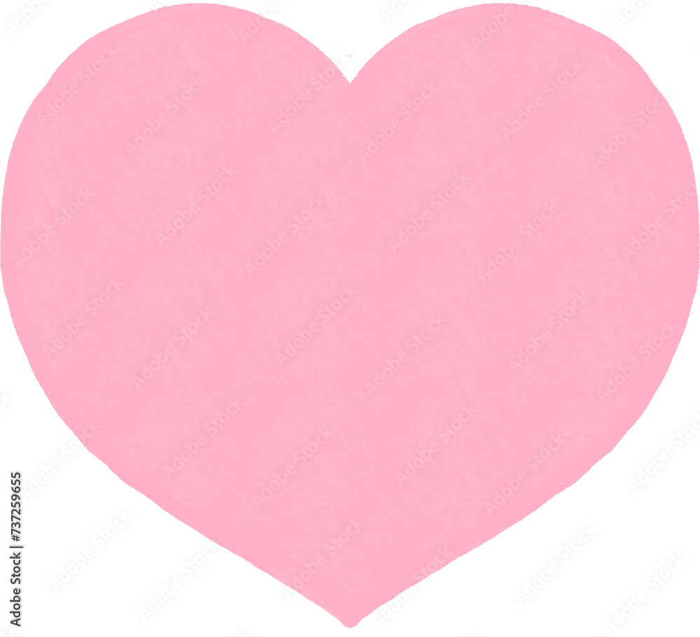 Pink Heart Clipart. illustration on transparent background
