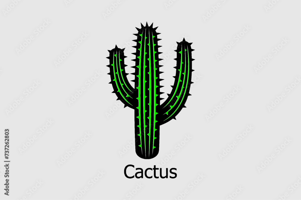 Naklejka premium cactus illustration