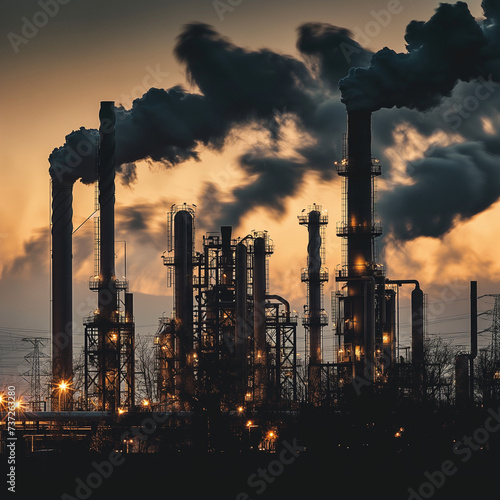 Industry or Factory with Carbon Capture