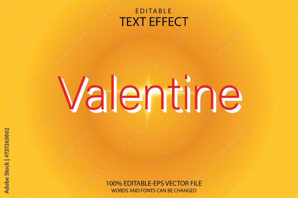 Valentine day text effect for you