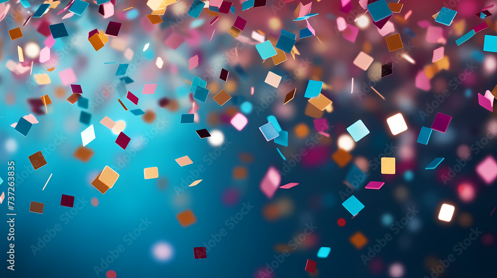 Confetti falling on festive background, confetti background Confetti falling on festive background, confetti background